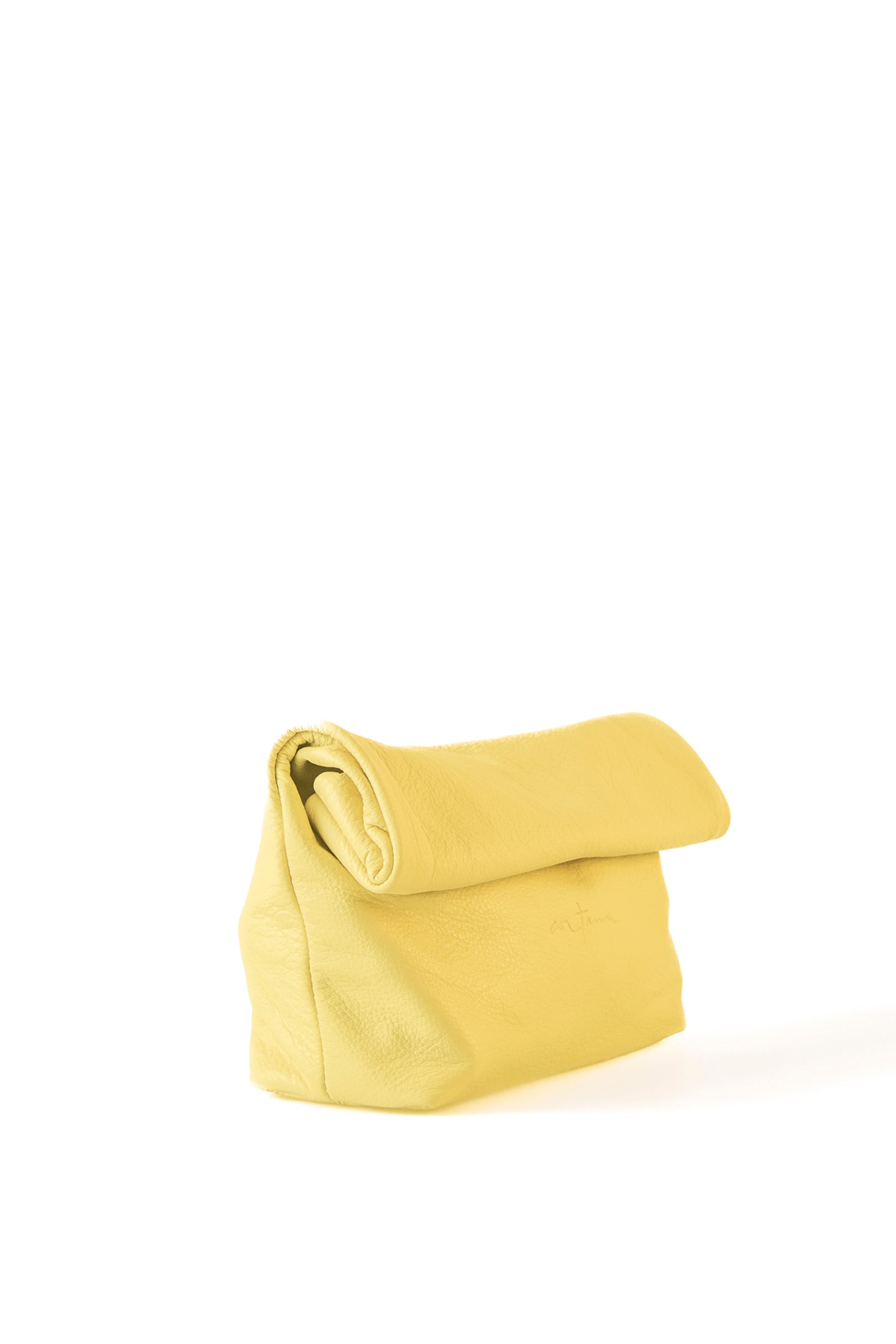Cortana Delhi L Clutch Grande En Cuero Amarillo