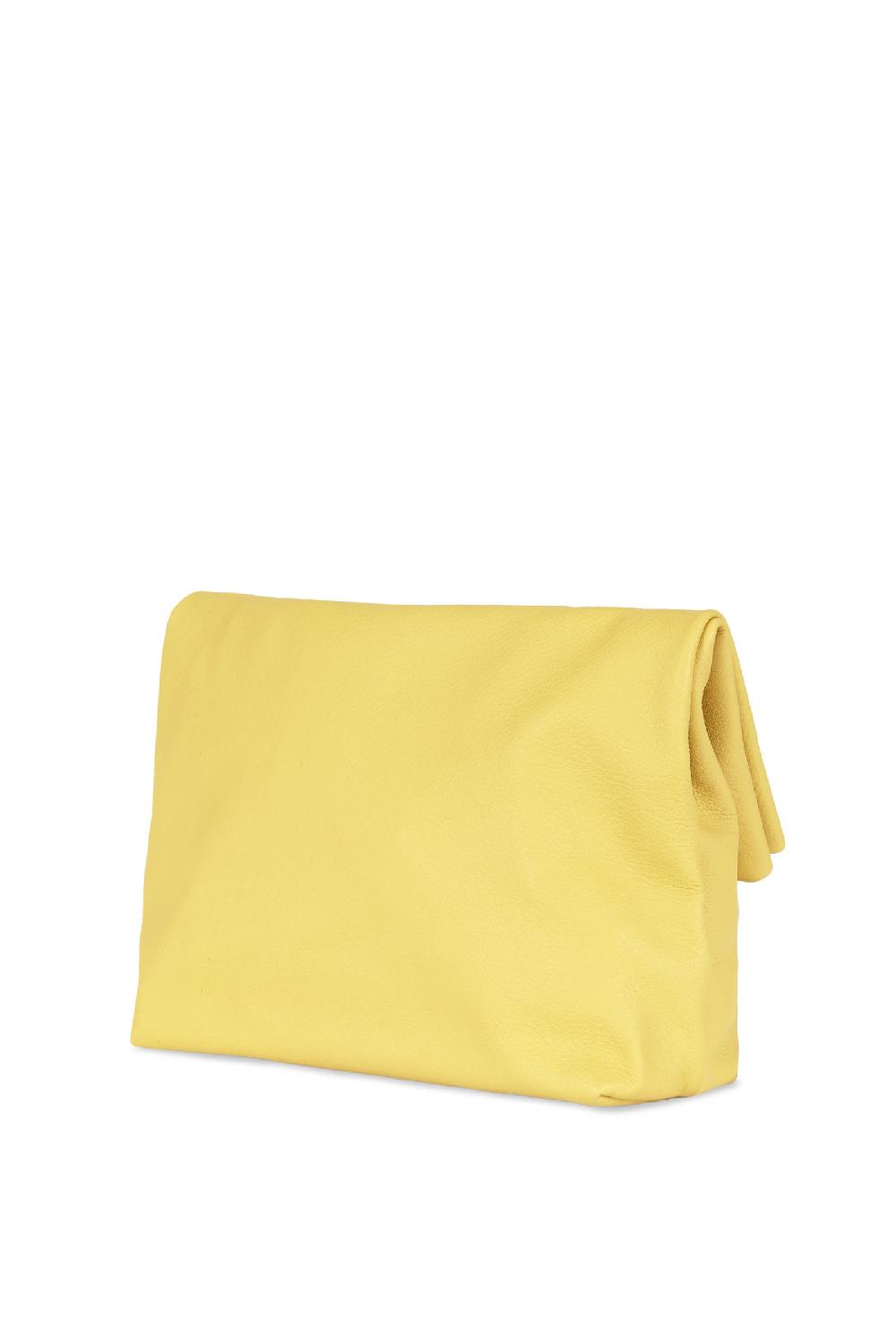 Cortana Delhi L Clutch Grande En Cuero Amarillo