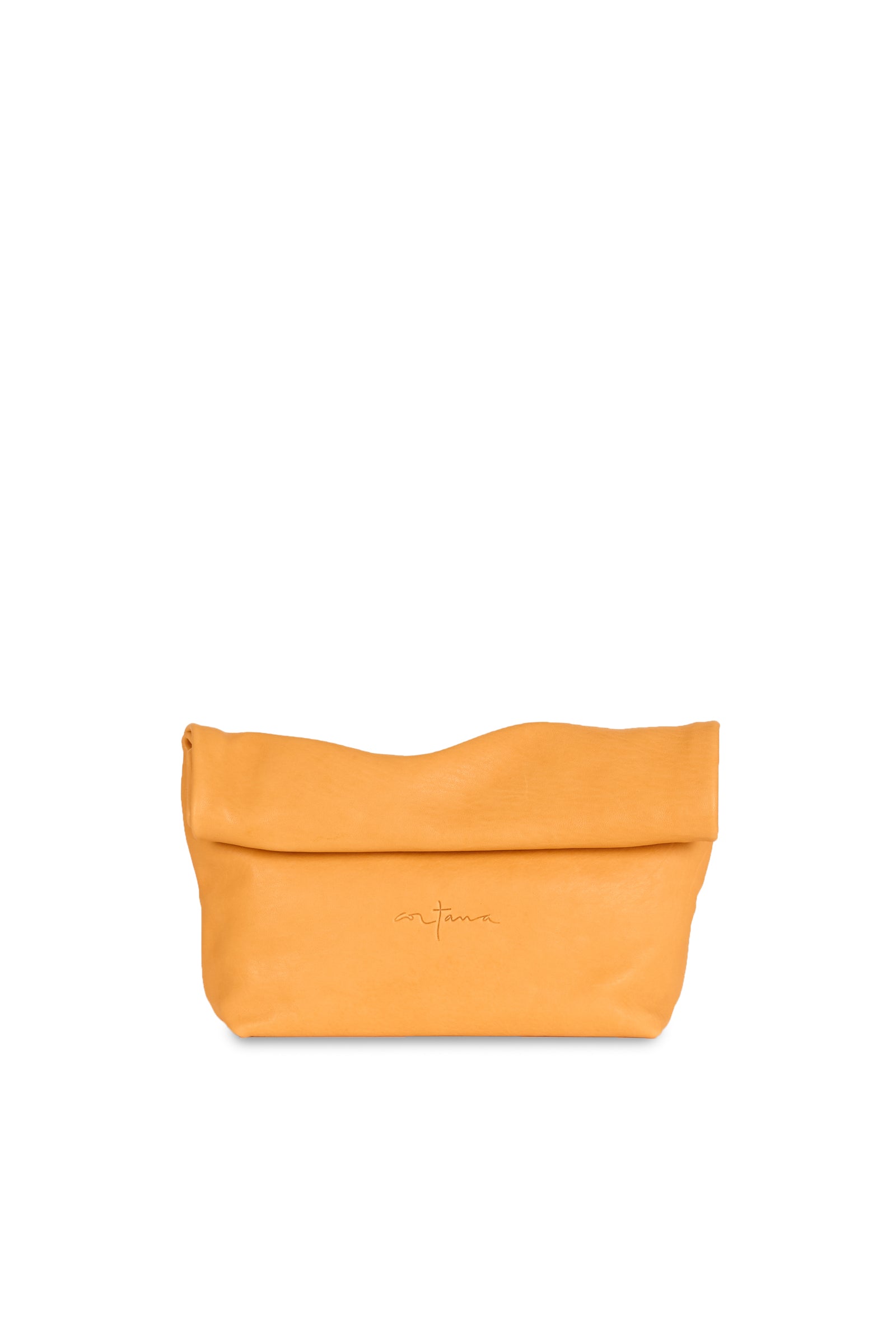 Cortana Delhi S clutch de cuero melocoton