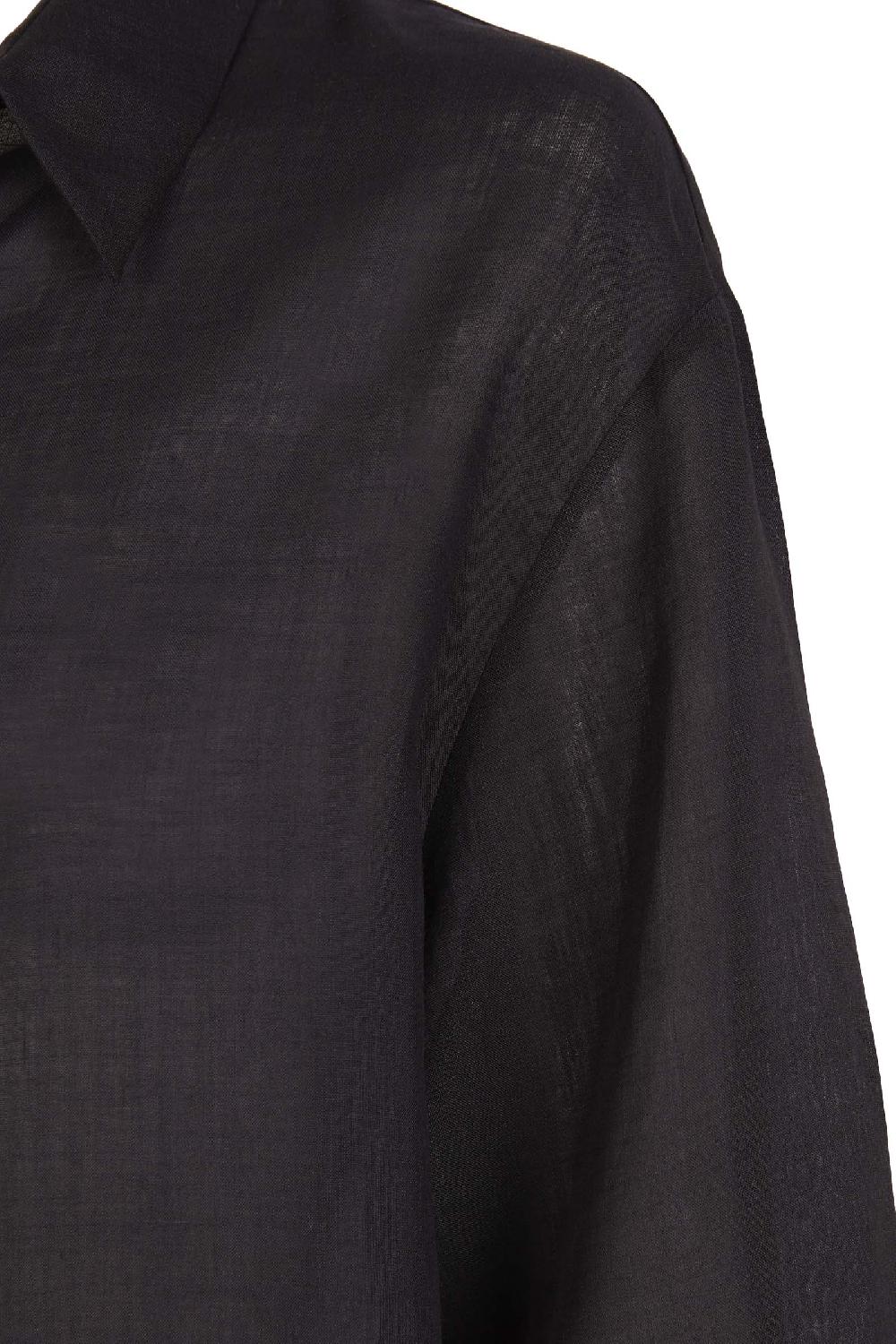 Cortana Dennis Camisa Oversize En Ramio Negro