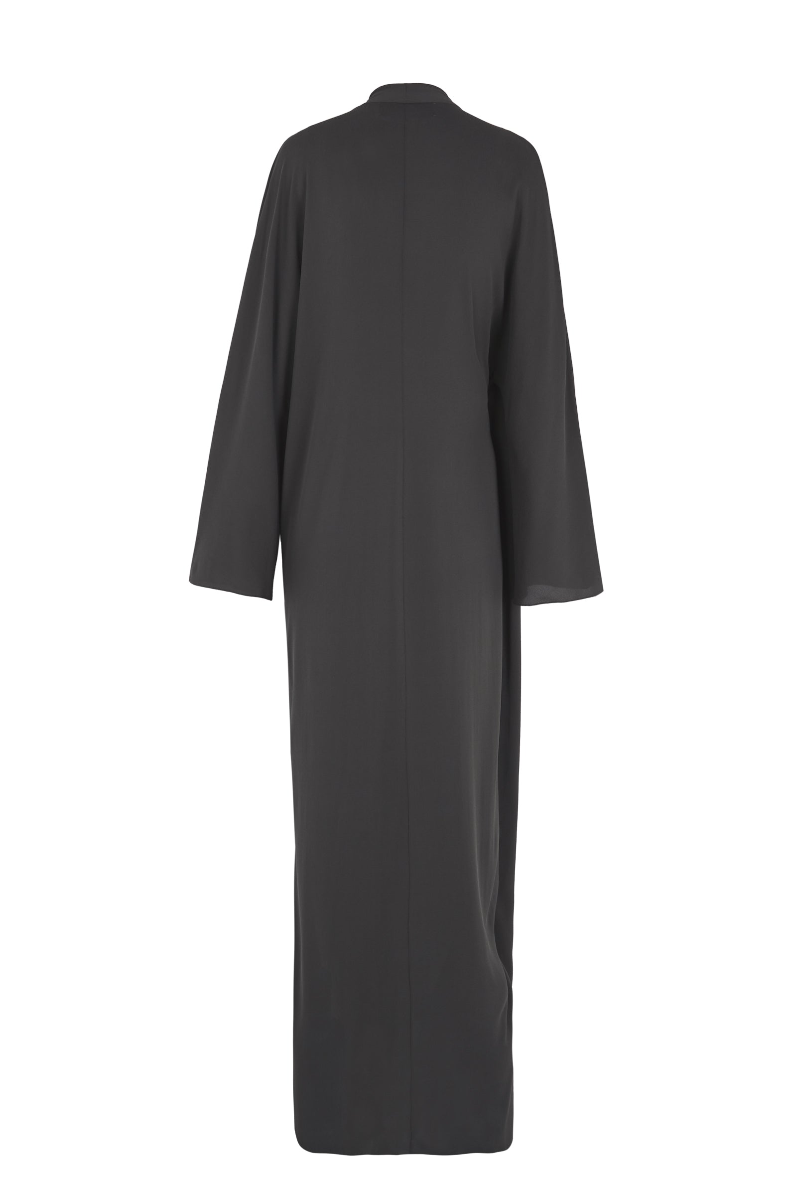 Cortana Edda Vestido Largo En Seda Stretch Grafito