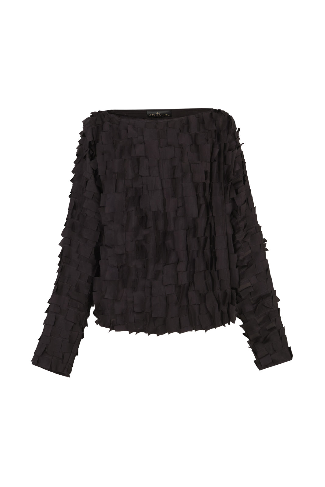 Cortana Epica Top De Seda Con Efecto De Escamas