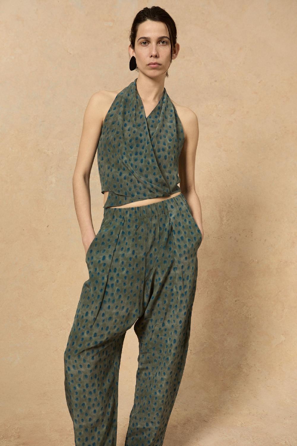 Cortana Etna Top En Seda Ciro Print