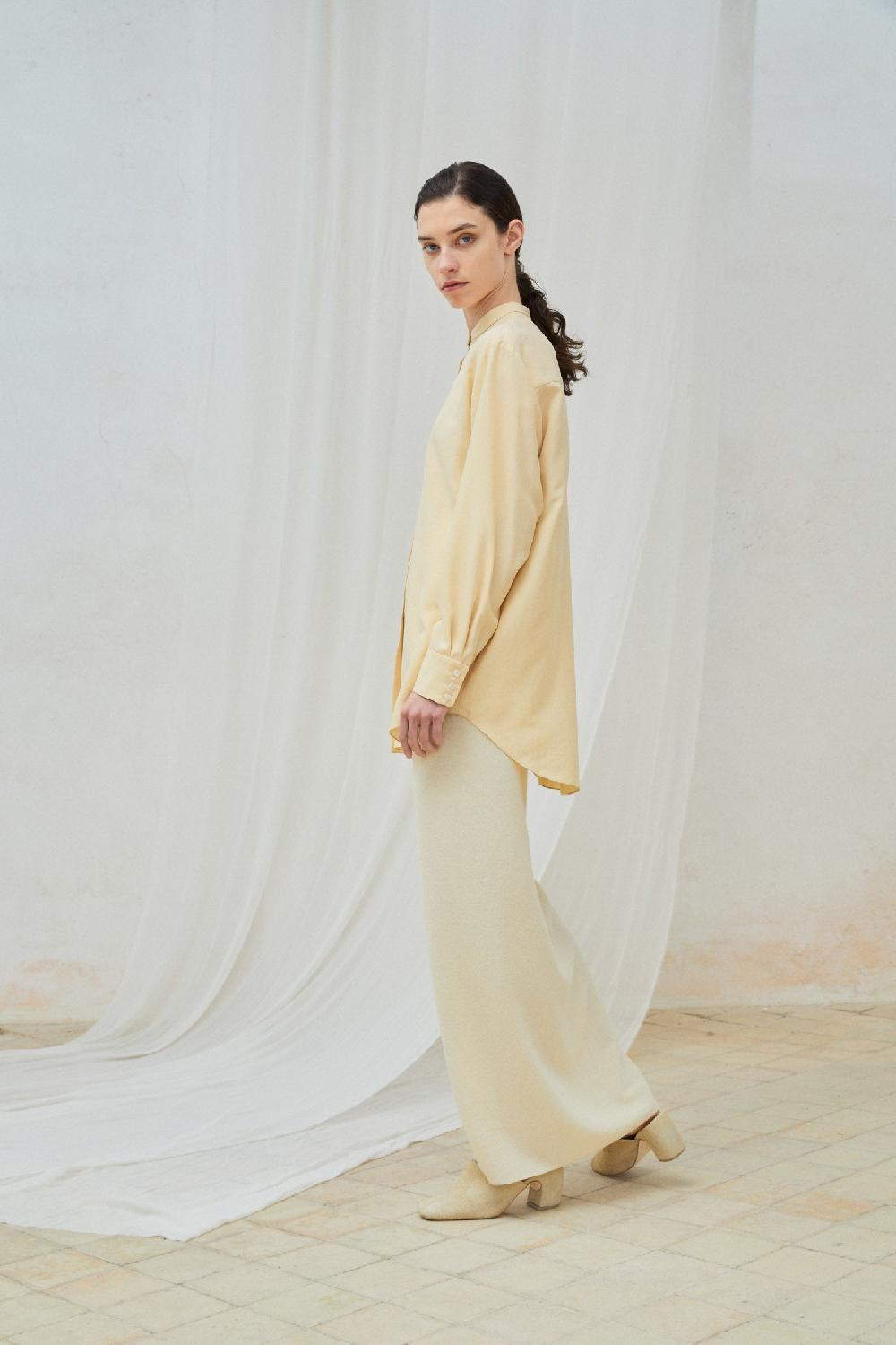 Cortana Fernanda Camisa En Seda Beige