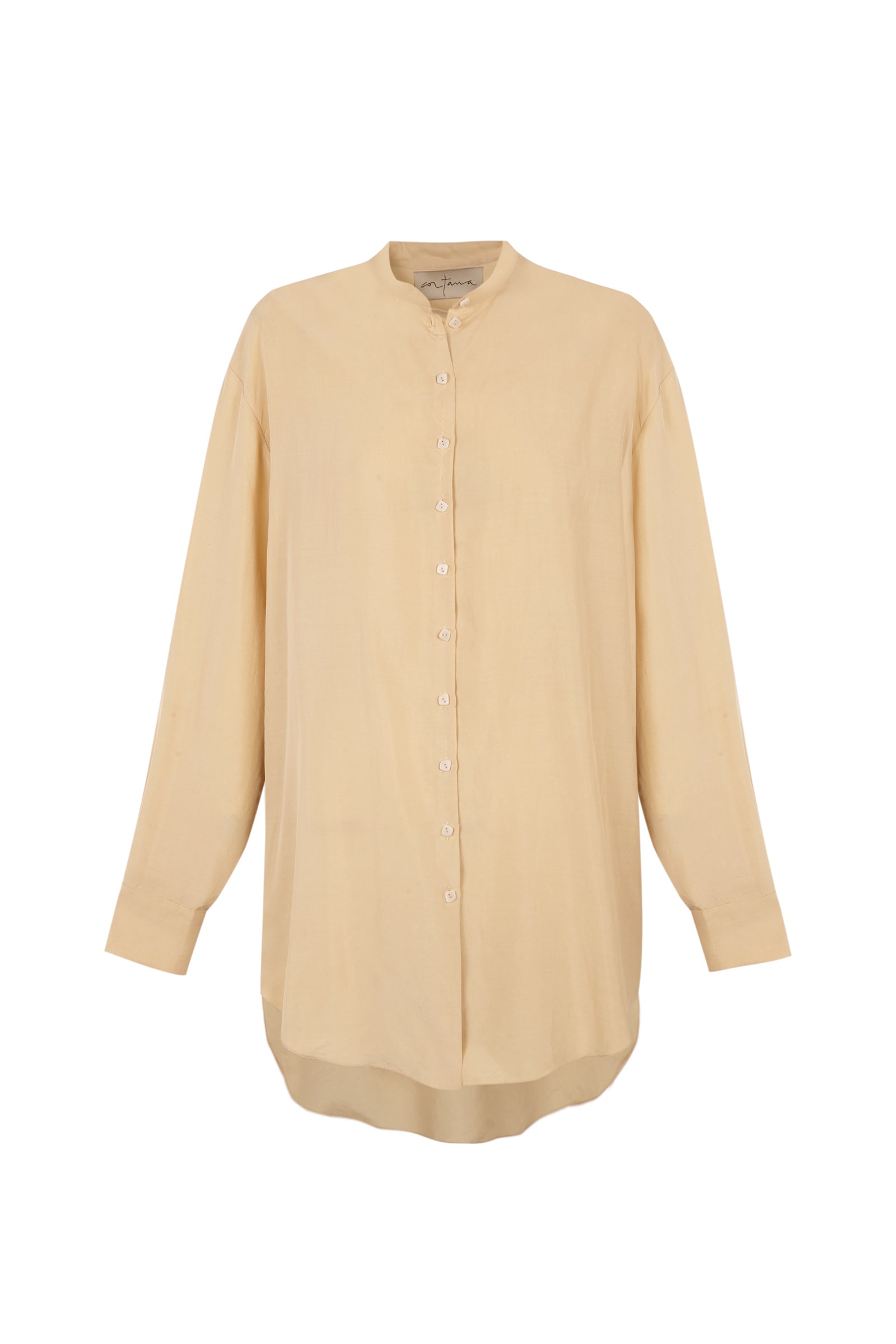 Cortana Fernanda camisa en seda beige
