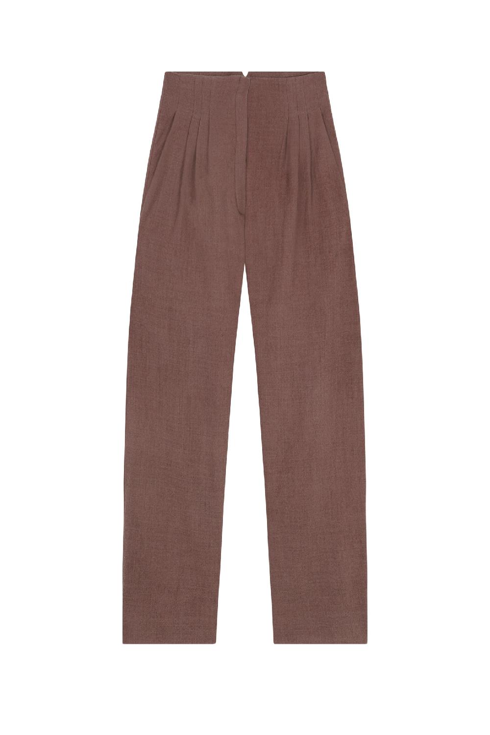 Cortana Frontera pantalón en lana virgen blush