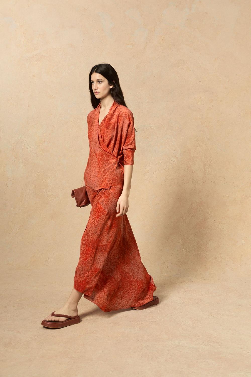 Cortana Geisha Sandalia Plana Arcilla