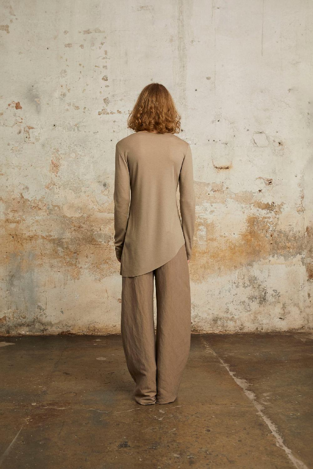 Cortana Genet Top De Lana Virgen Gris