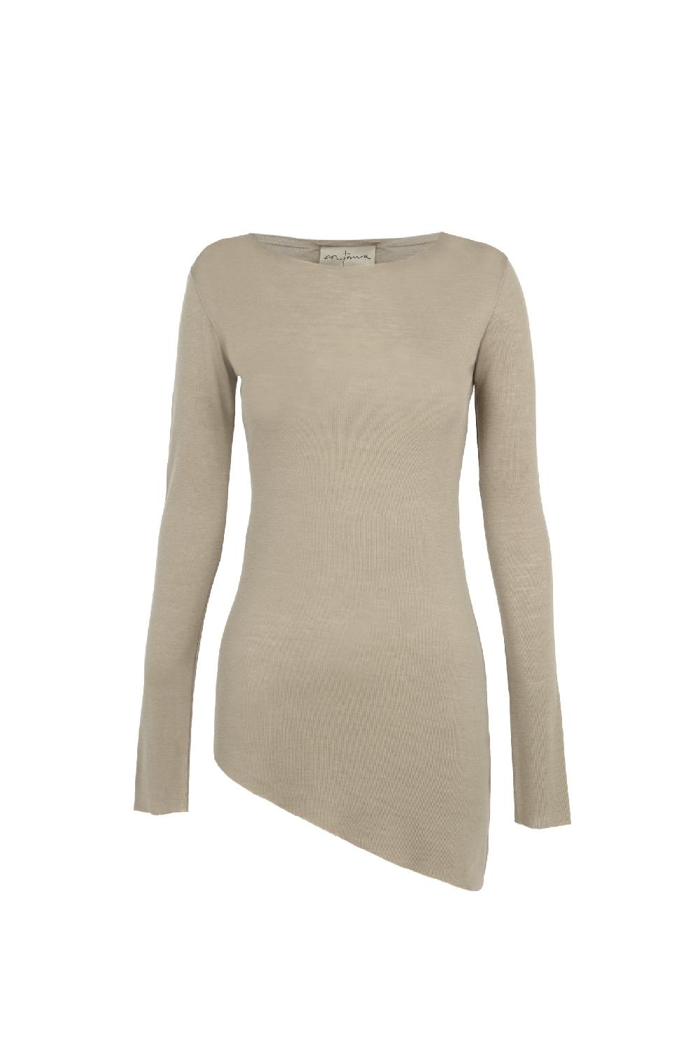 Cortana Genet top de lana virgen gris