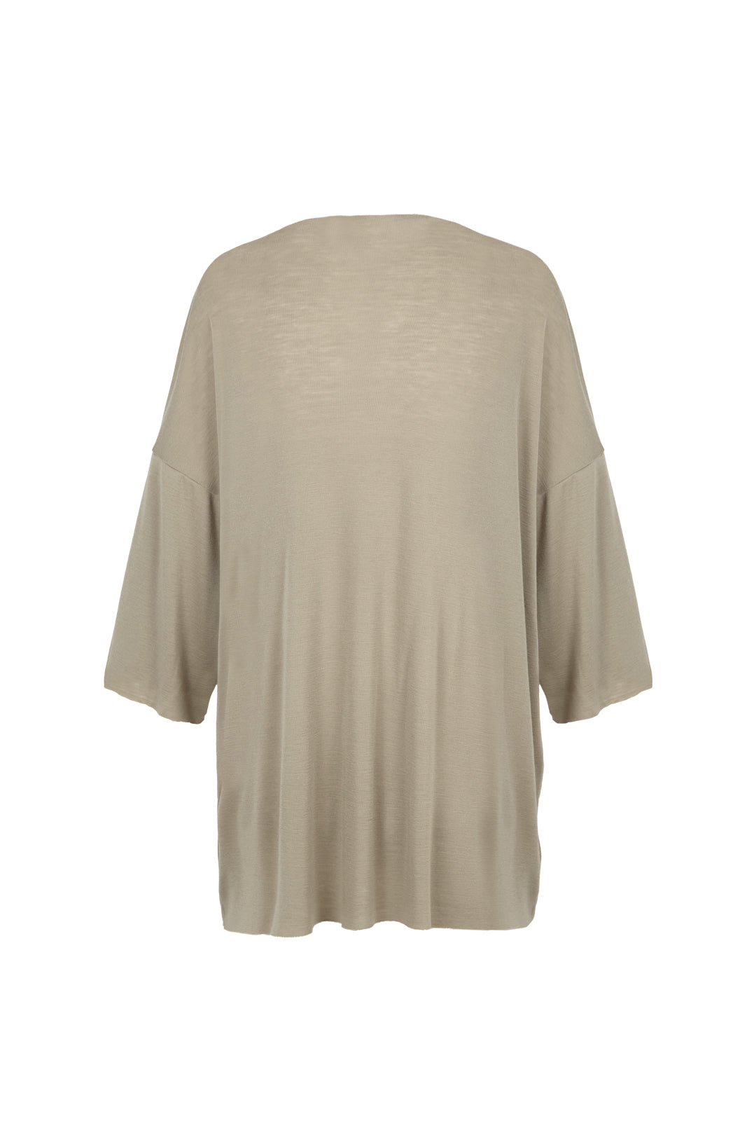 Cortana Gin T-shirt Oversize De Lana Virgen Gris