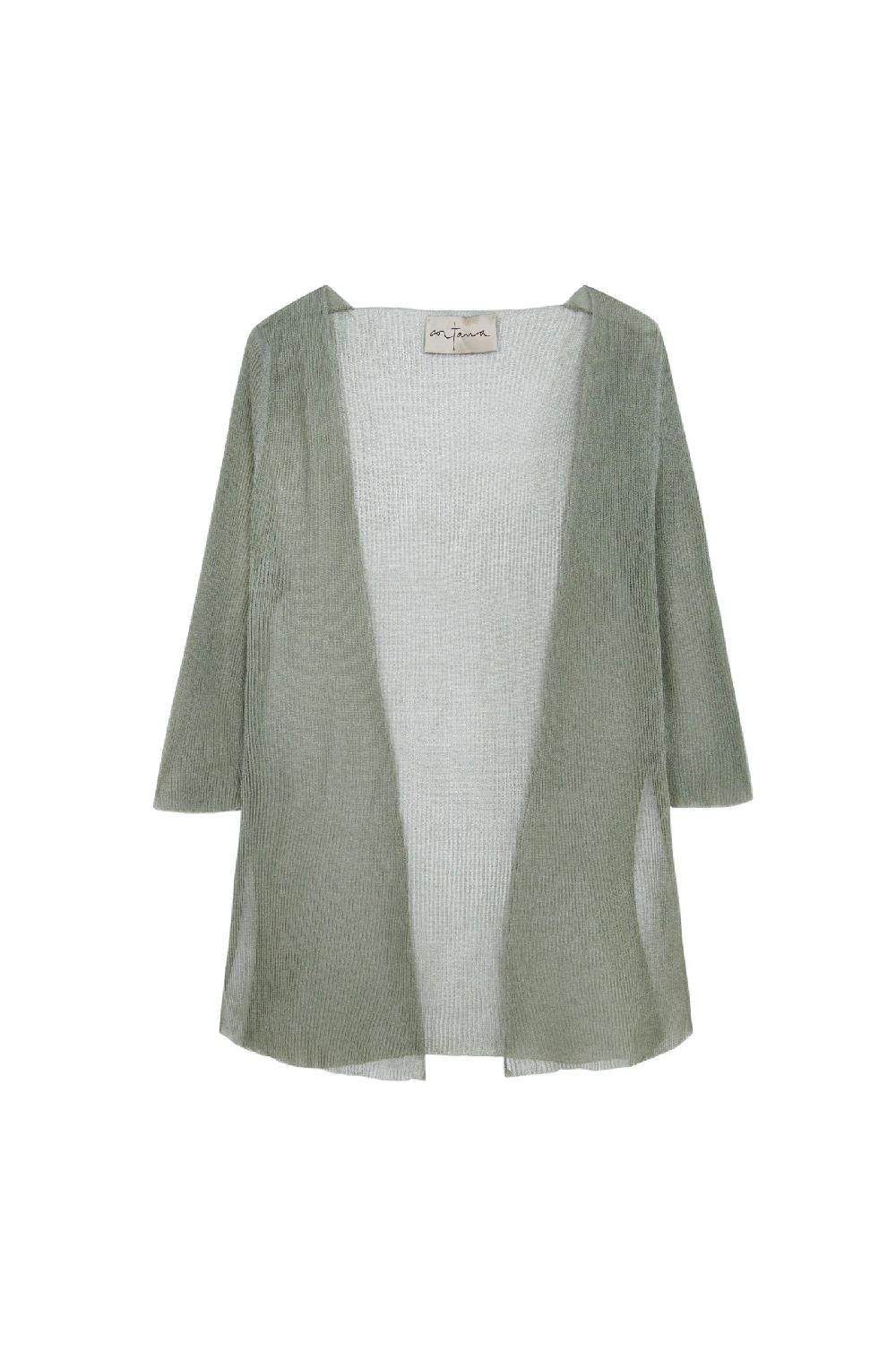 Cortana Giulia chaqueta en punto de seda aqua