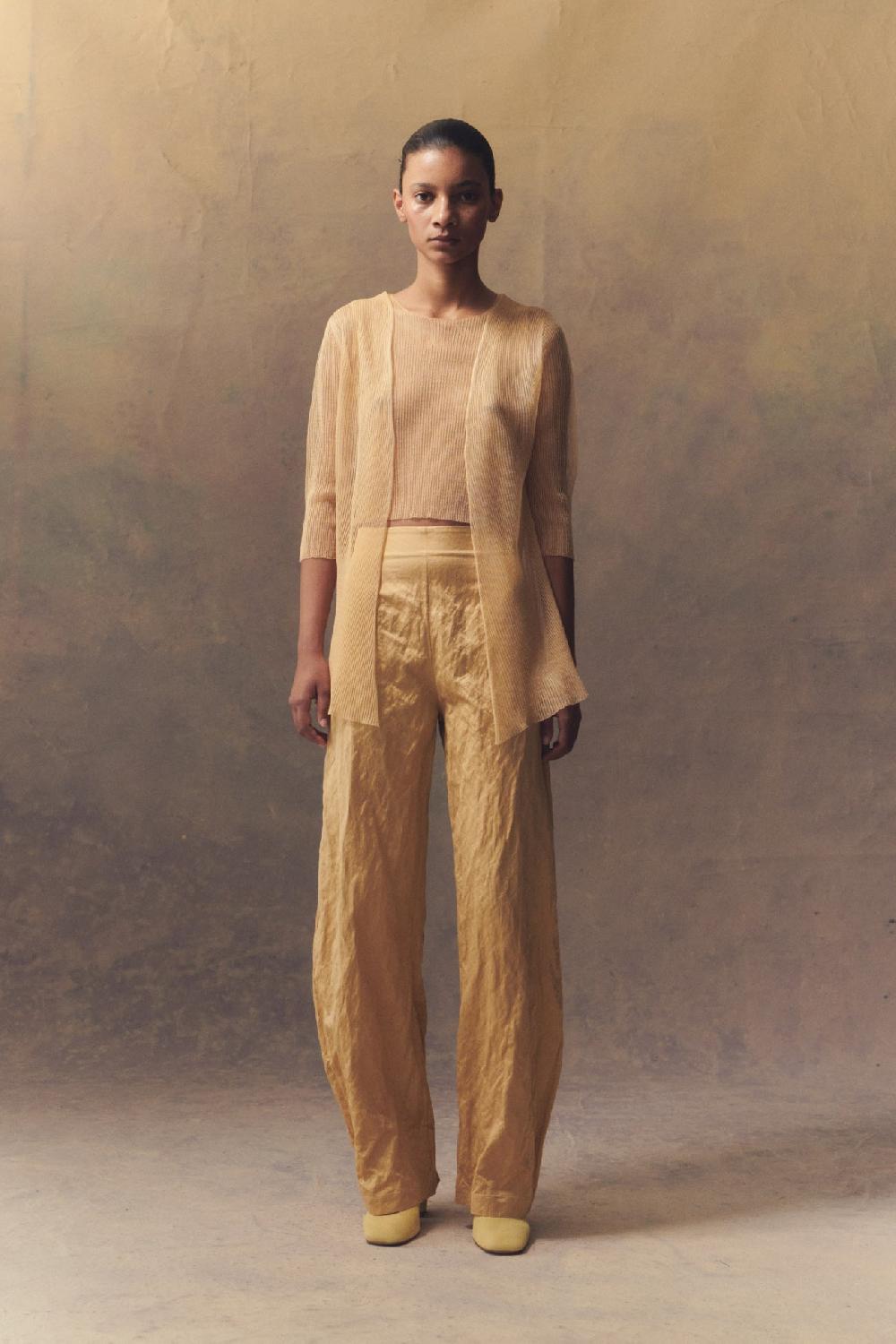 Cortana Giulia Chaqueta En Punto De Seda Melocotón