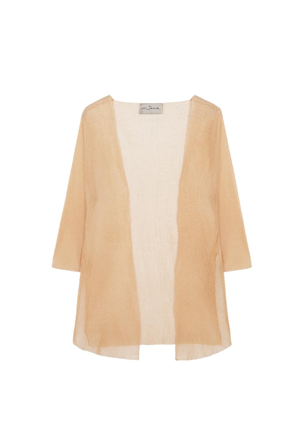 Cortana Giulia chaqueta en punto de seda melocotón