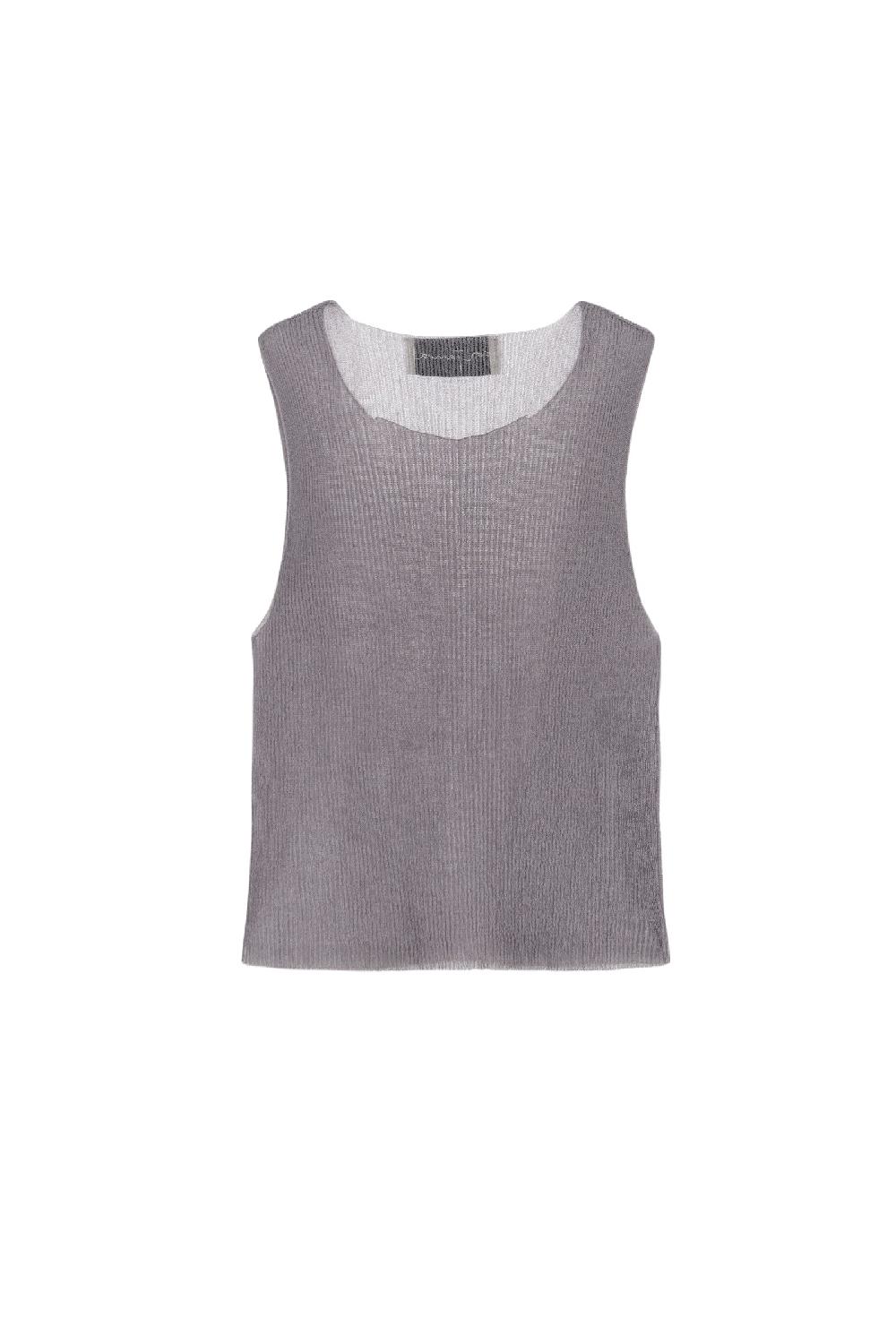 Cortana Giulia Top En Punto De Seda Lavanda