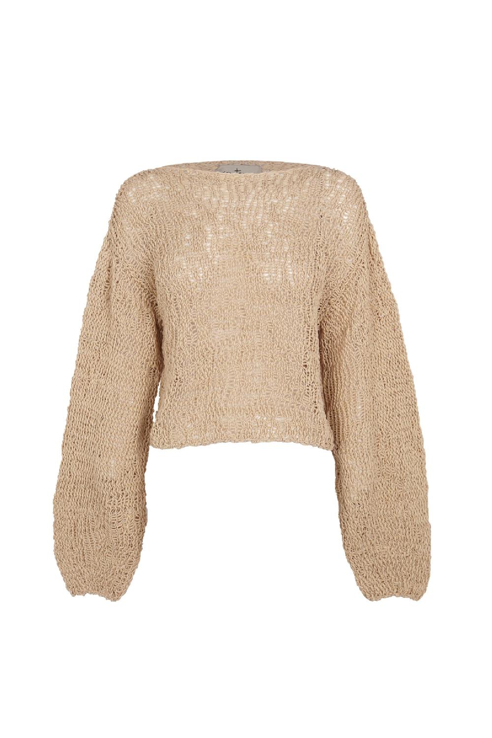 Cortana Hanami jersey de punto de algodon beige