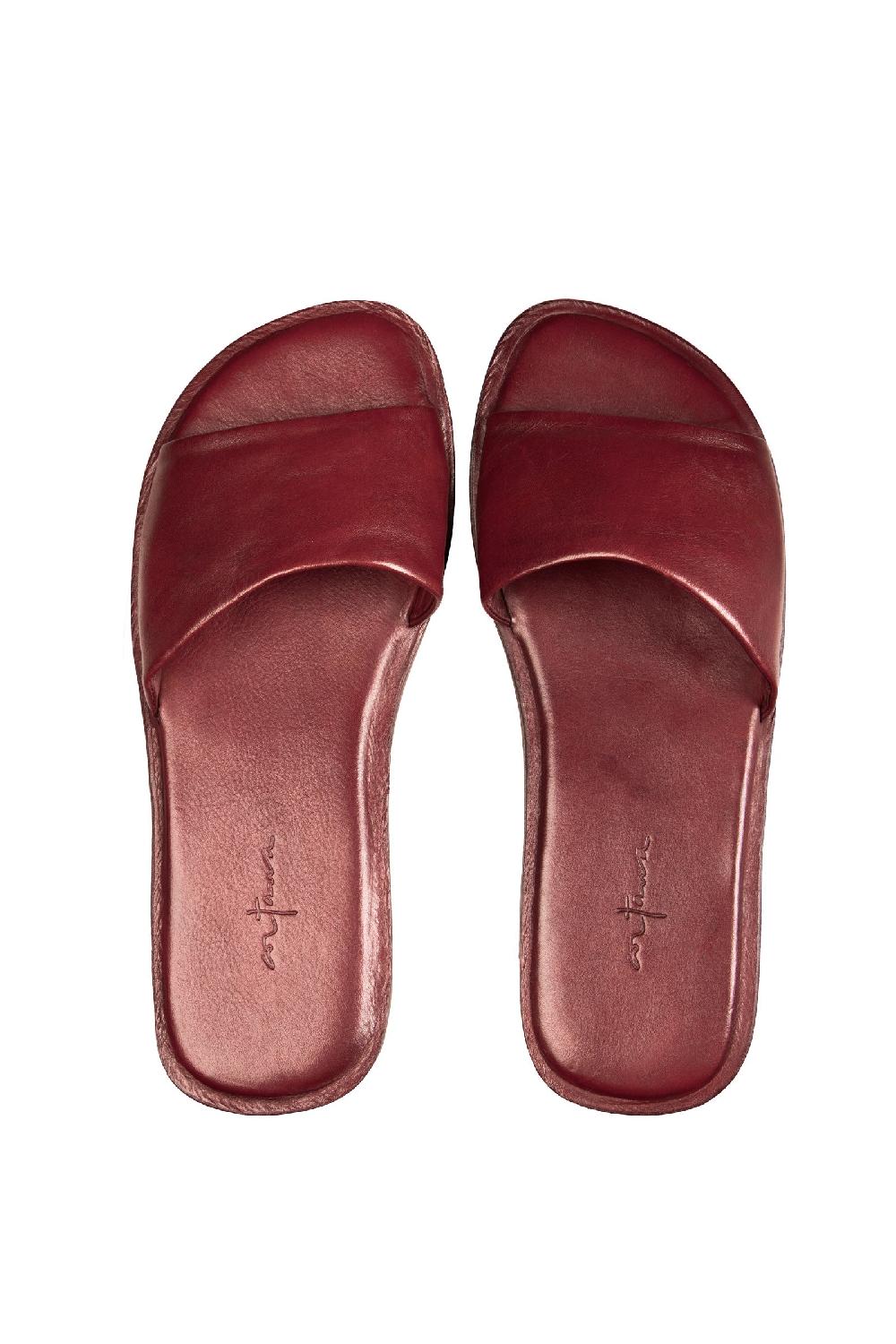 Cortana Heidi Flip Flops En Rojo Oscuro