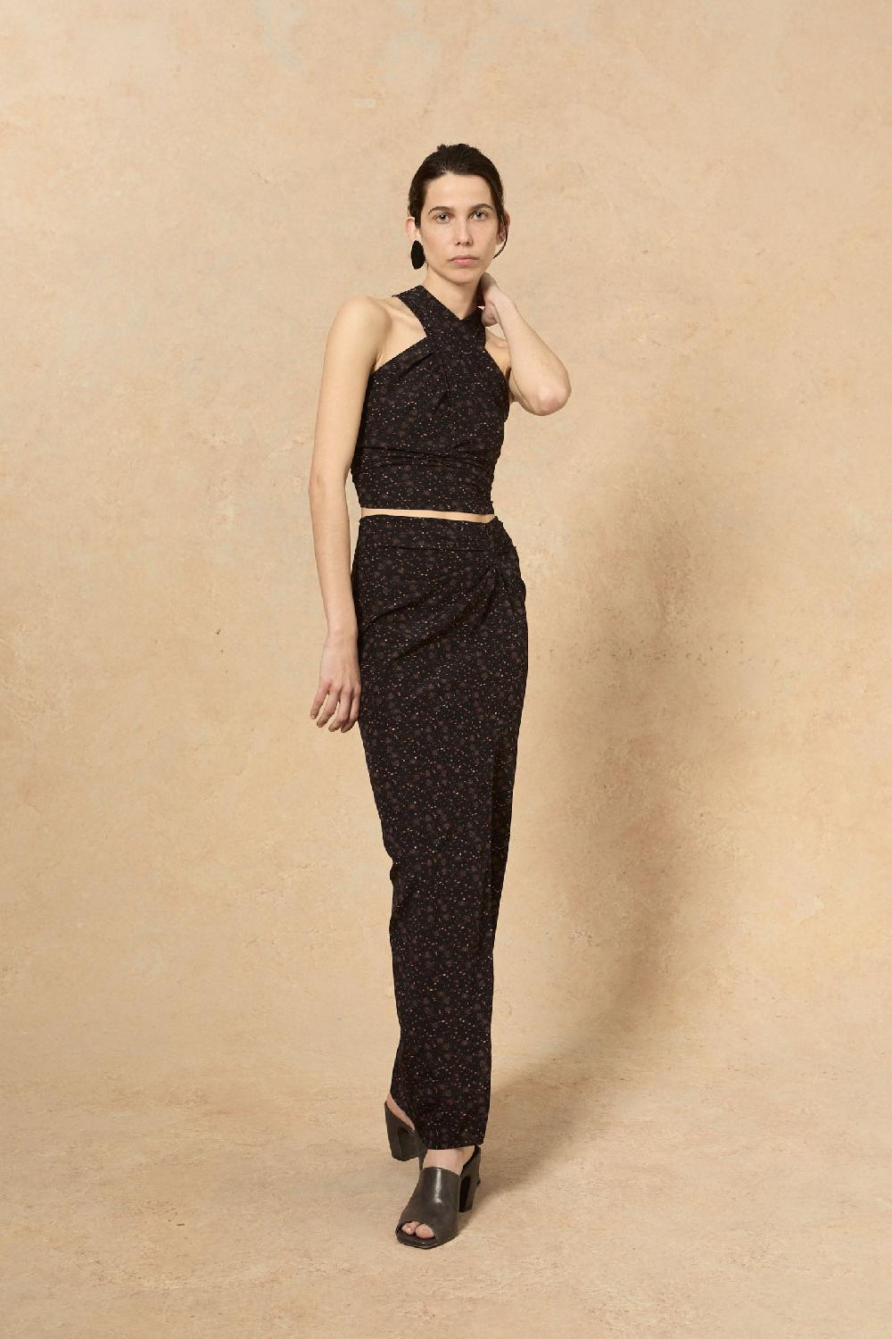 Cortana Iman Falda En Seda Stretch Hedy Print