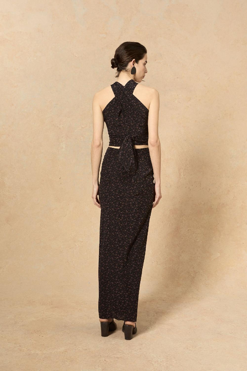 Cortana Iman Top En Seda Stretch Hedy Print