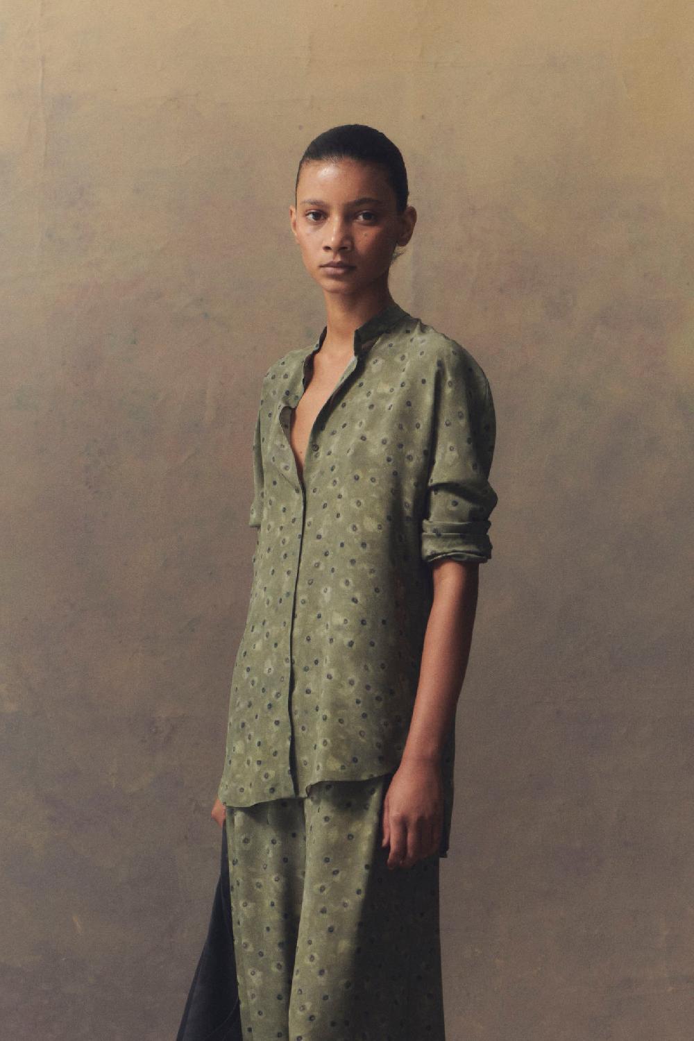 Cortana Irina Camisa En Seda Estampada