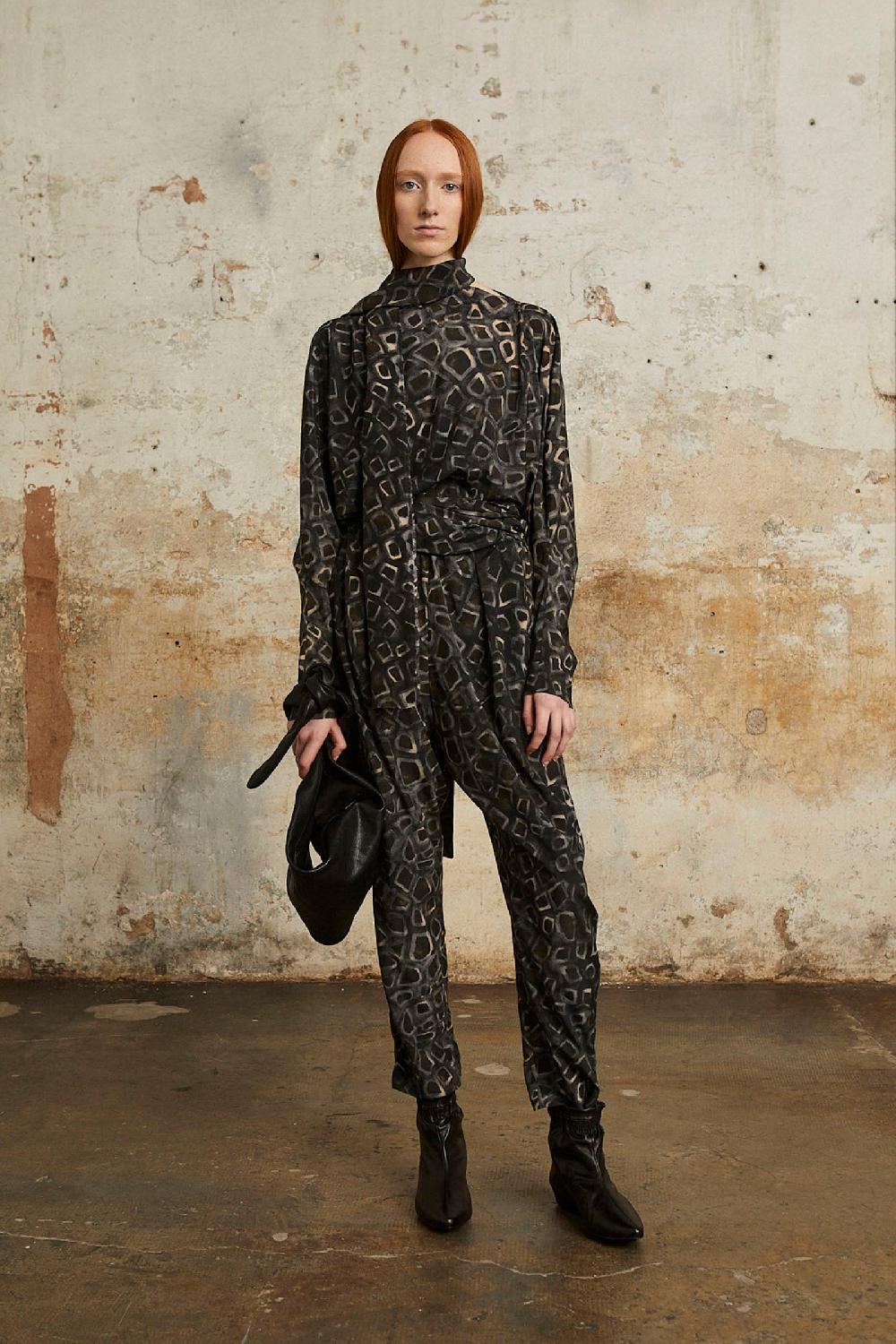 Cortana Irma Pantalon En Seda Yasu Print