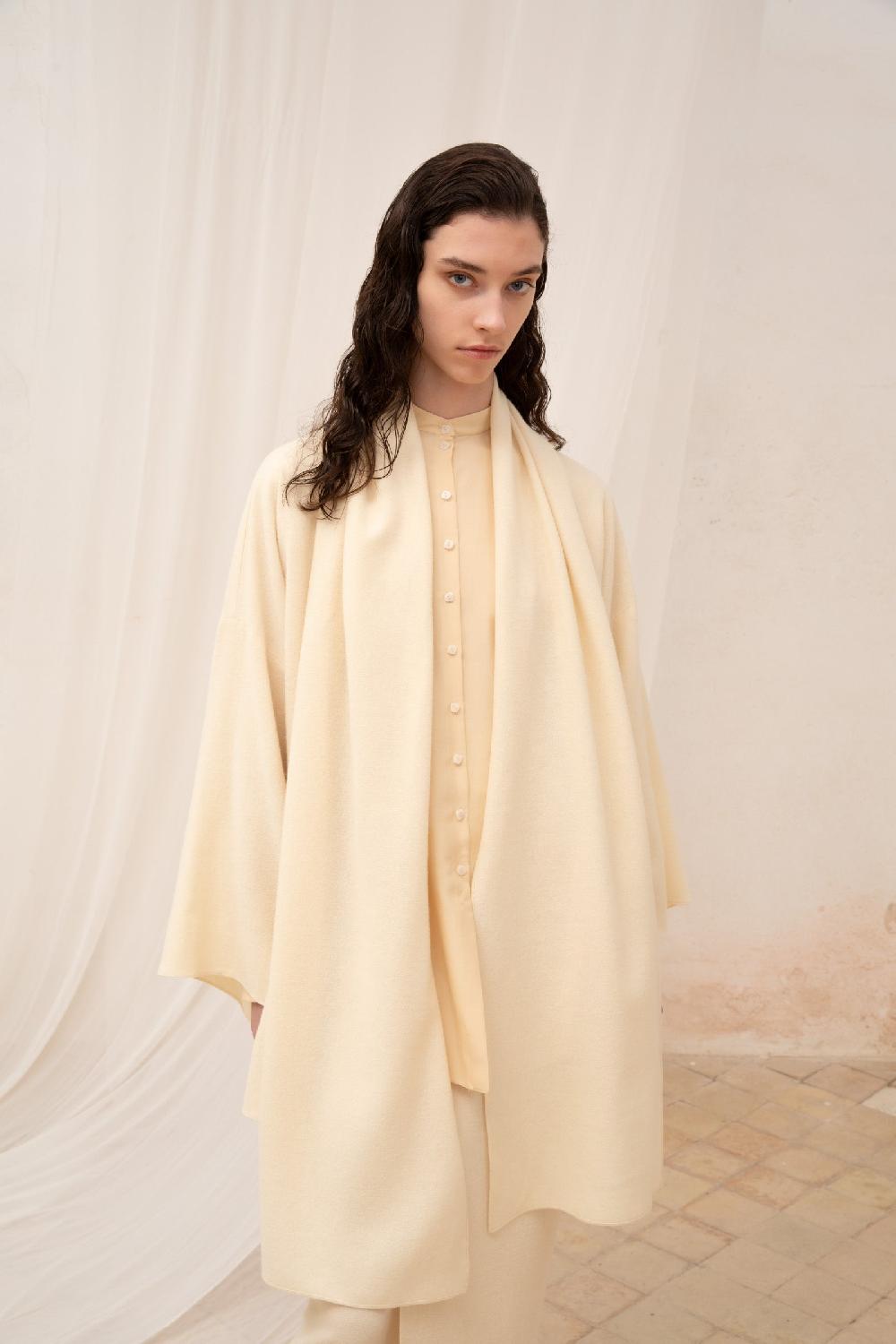 Cortana Jack Chaqueta En Lana De Yak Marfil