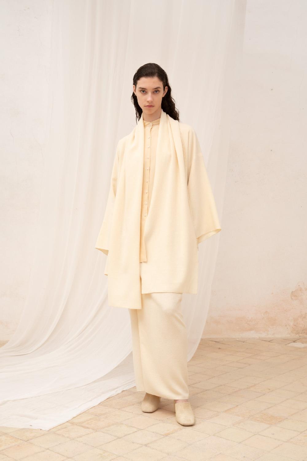 Cortana Jack Chaqueta En Lana De Yak Marfil