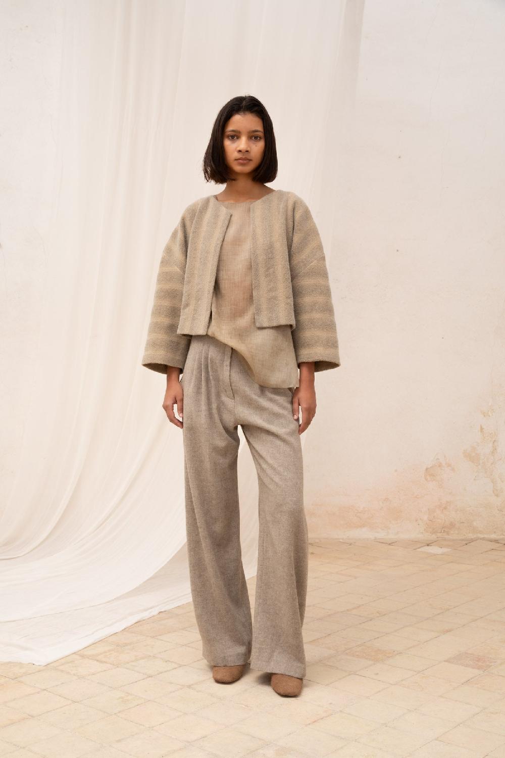 Cortana Jack Pantalon En Lana De Yak Topo