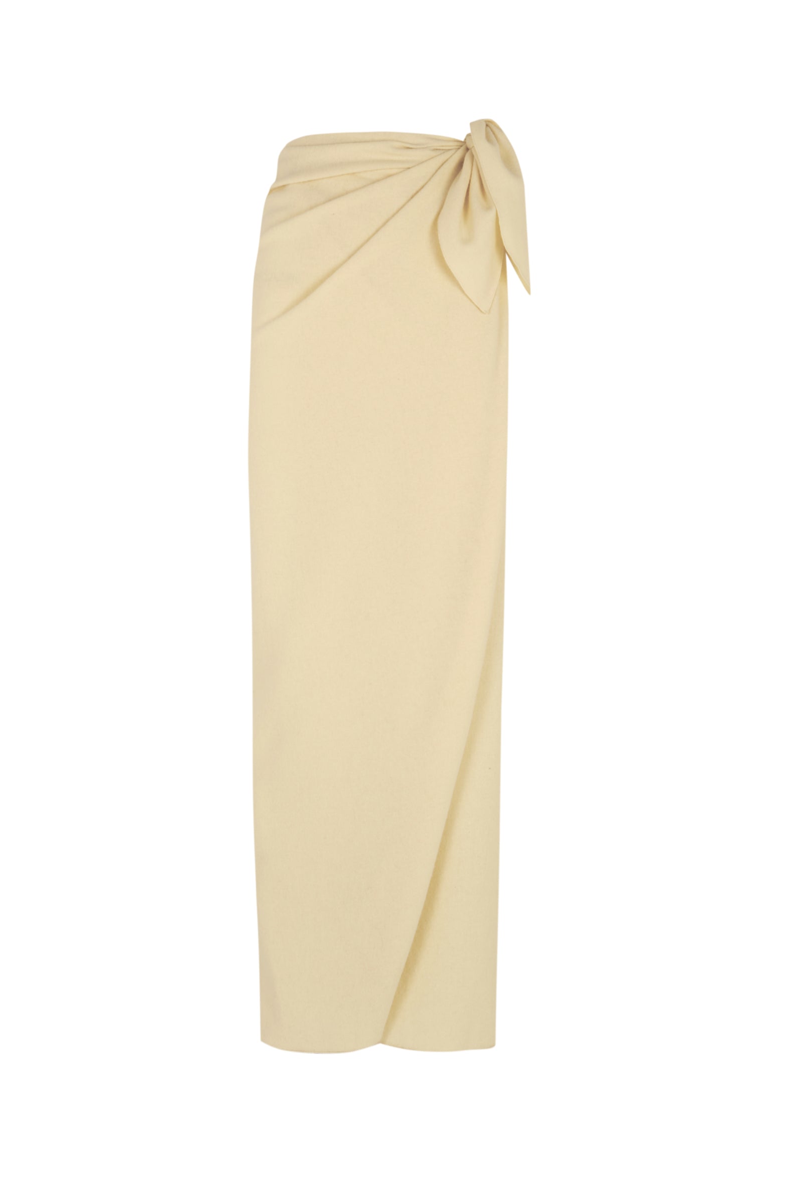 Cortana Jackie falda pareo en lana de yak marfil