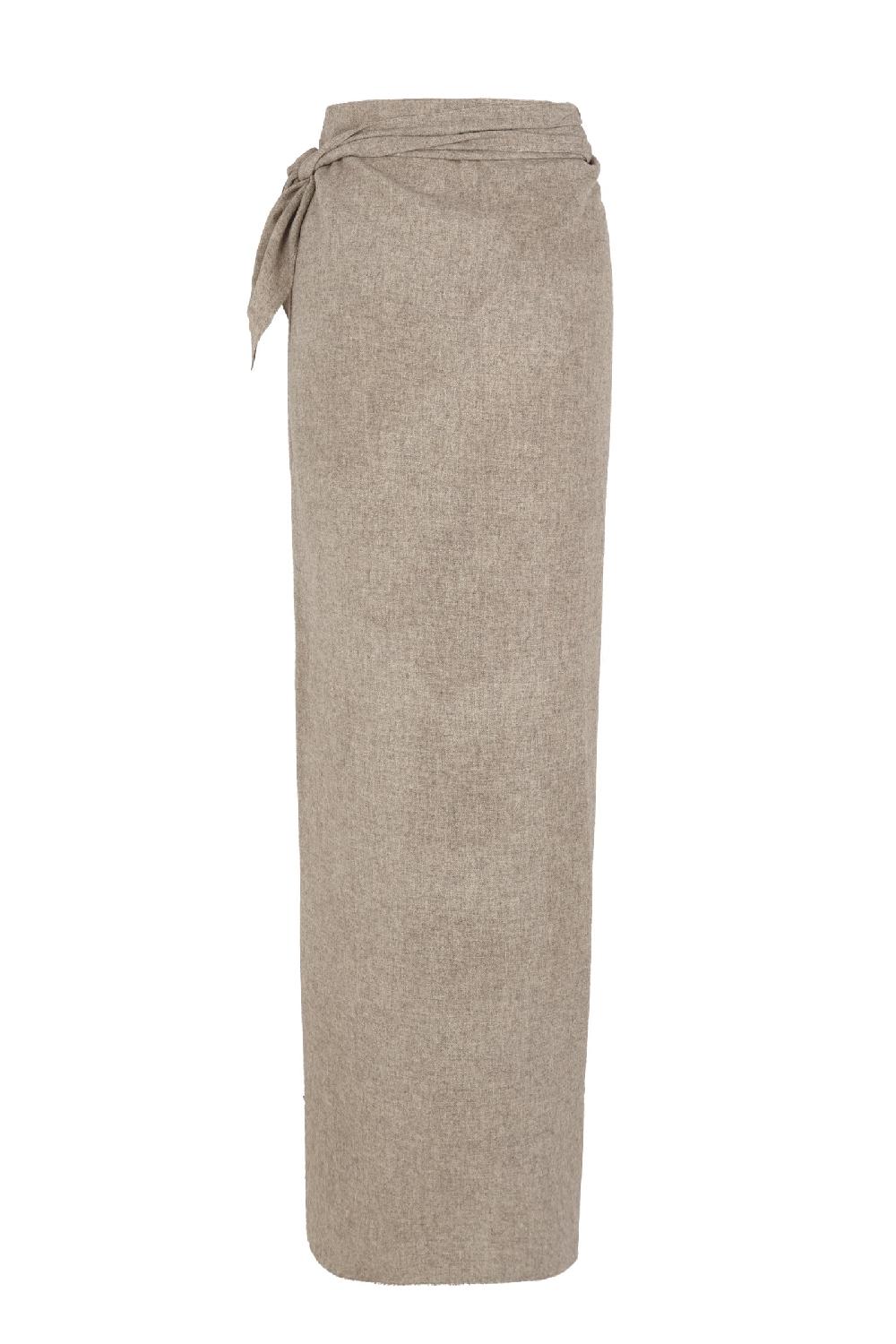 Cortana Jackie Falda Pareo En Lana De Yak Topo