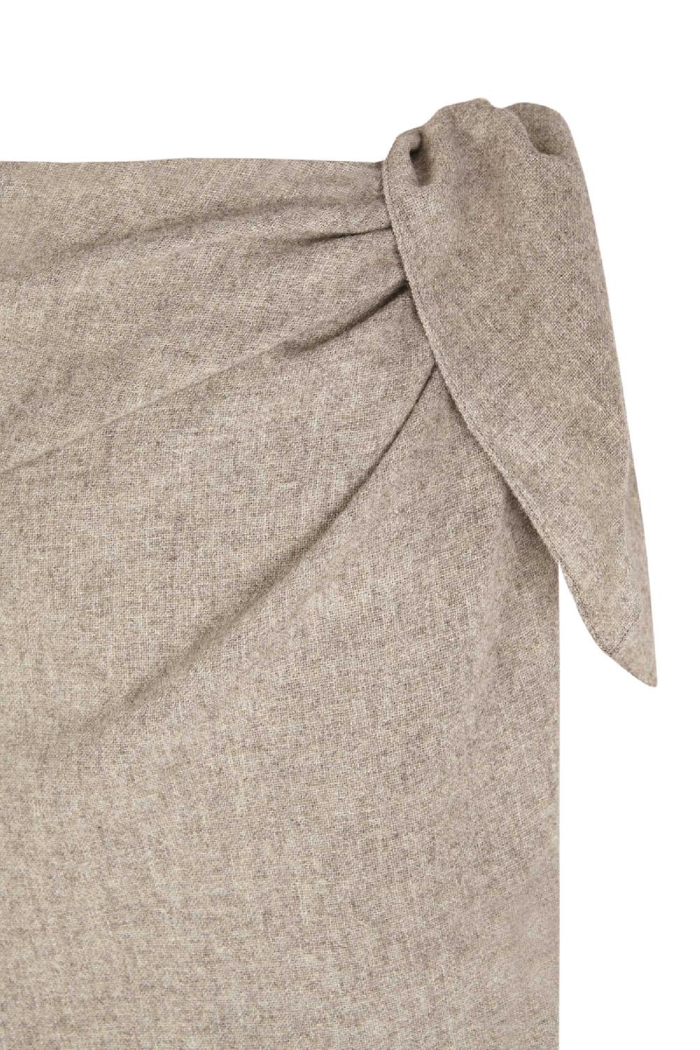 Cortana Jackie Falda Pareo En Lana De Yak Topo