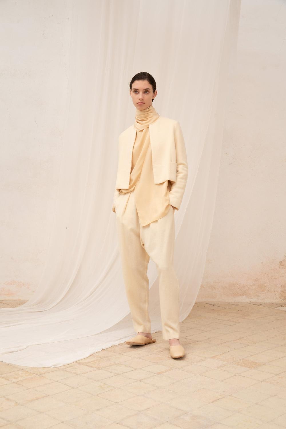 Cortana Jackie Pantalon En Lana De Yak Topo