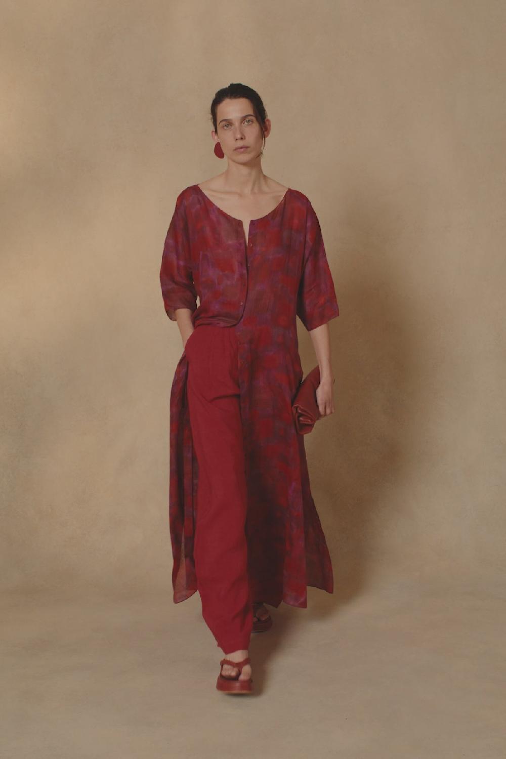 Cortana Janis Vestido En Ramio Indira Print