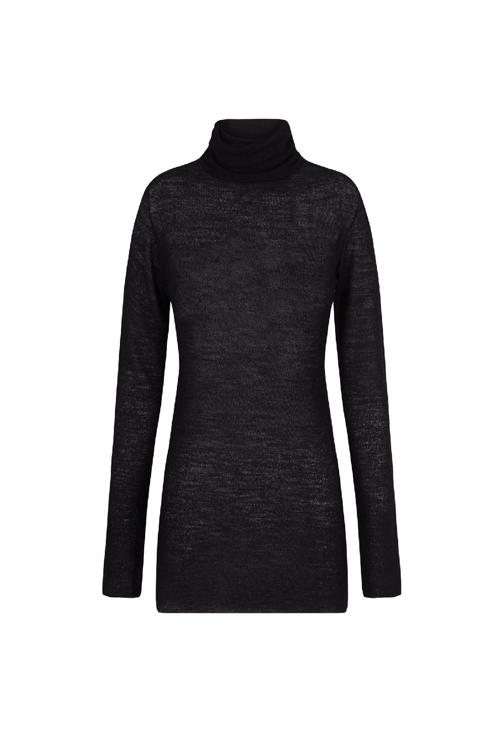 Cortana Jenna top en lana virgen negro