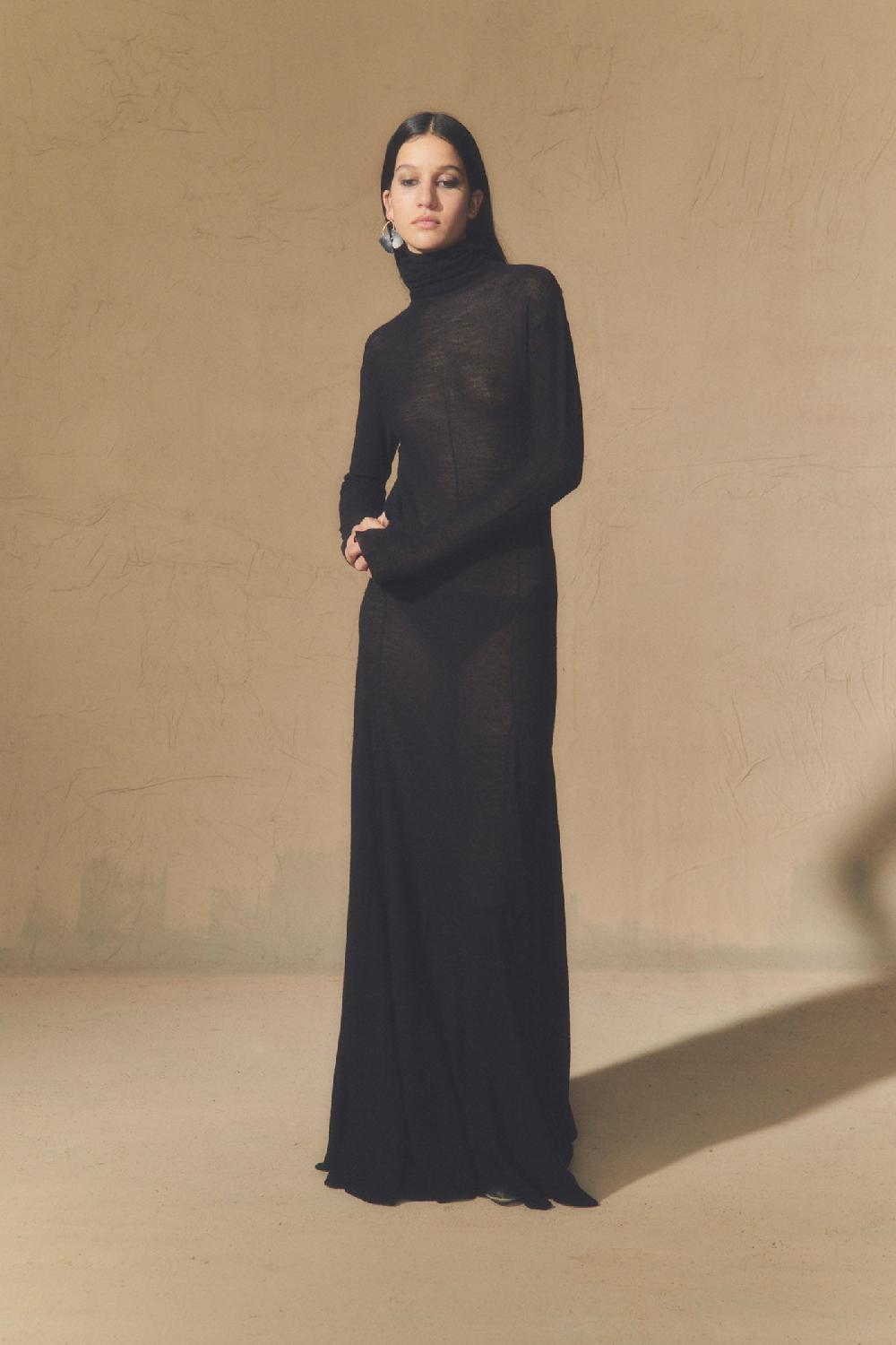 Cortana Jenna Vestido En Lana Virgen Negro