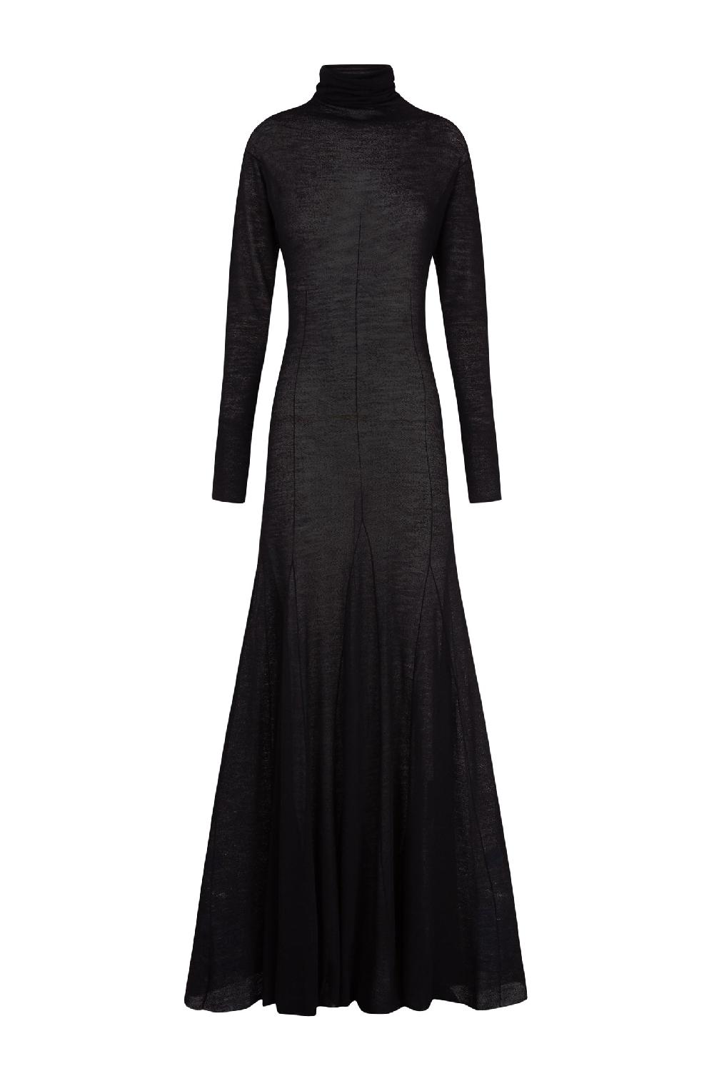 Cortana Jenna vestido en lana virgen negro