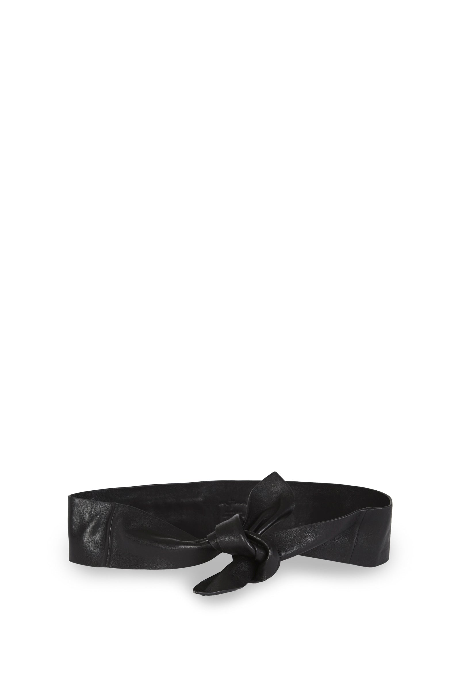 Cortana Jin 6 cinturon anudado de cuero negro