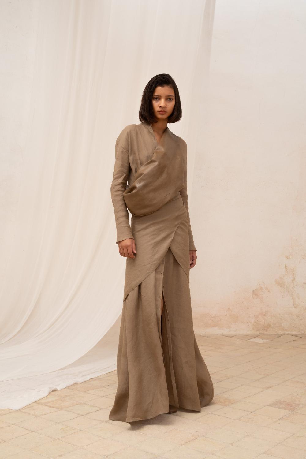 Cortana Jin S Riñonera En Cuero Verde Kaki