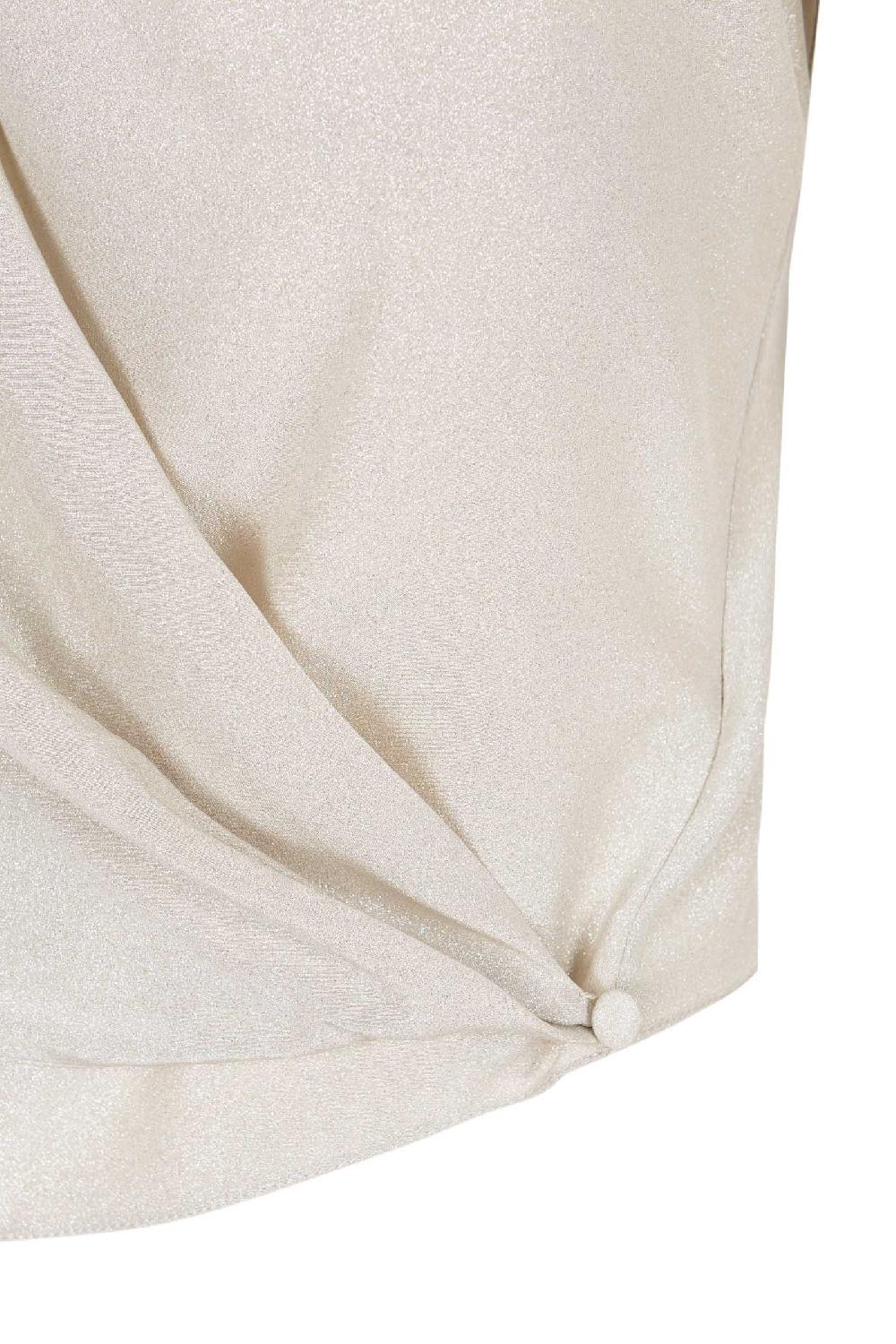 Cortana Josephine Top En Seda Plateada