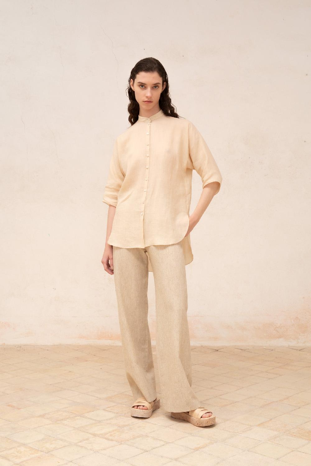 Cortana Jules Camisa En Ramio Arena Rosa