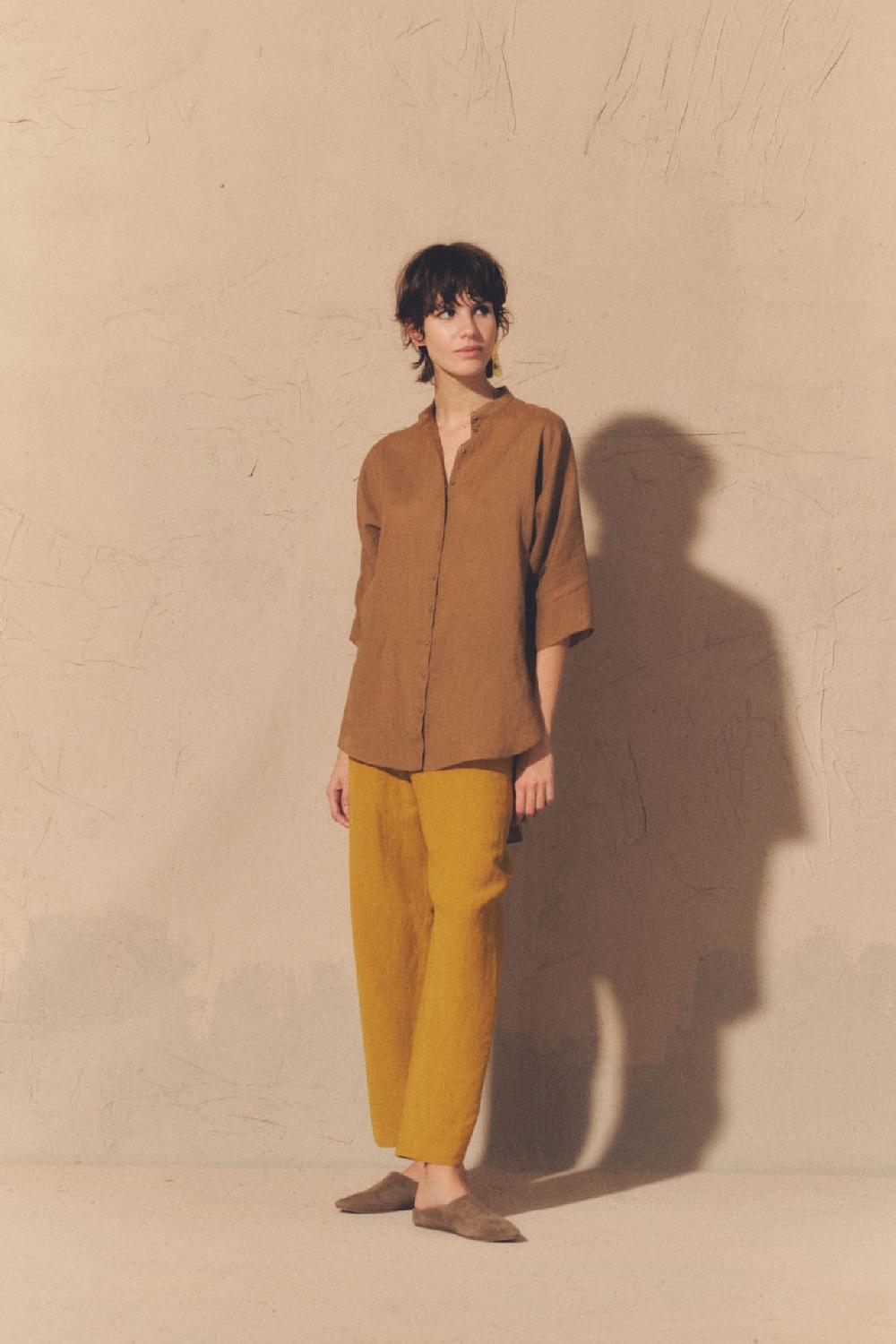 Cortana Jules Top En Ramio Gris Humo