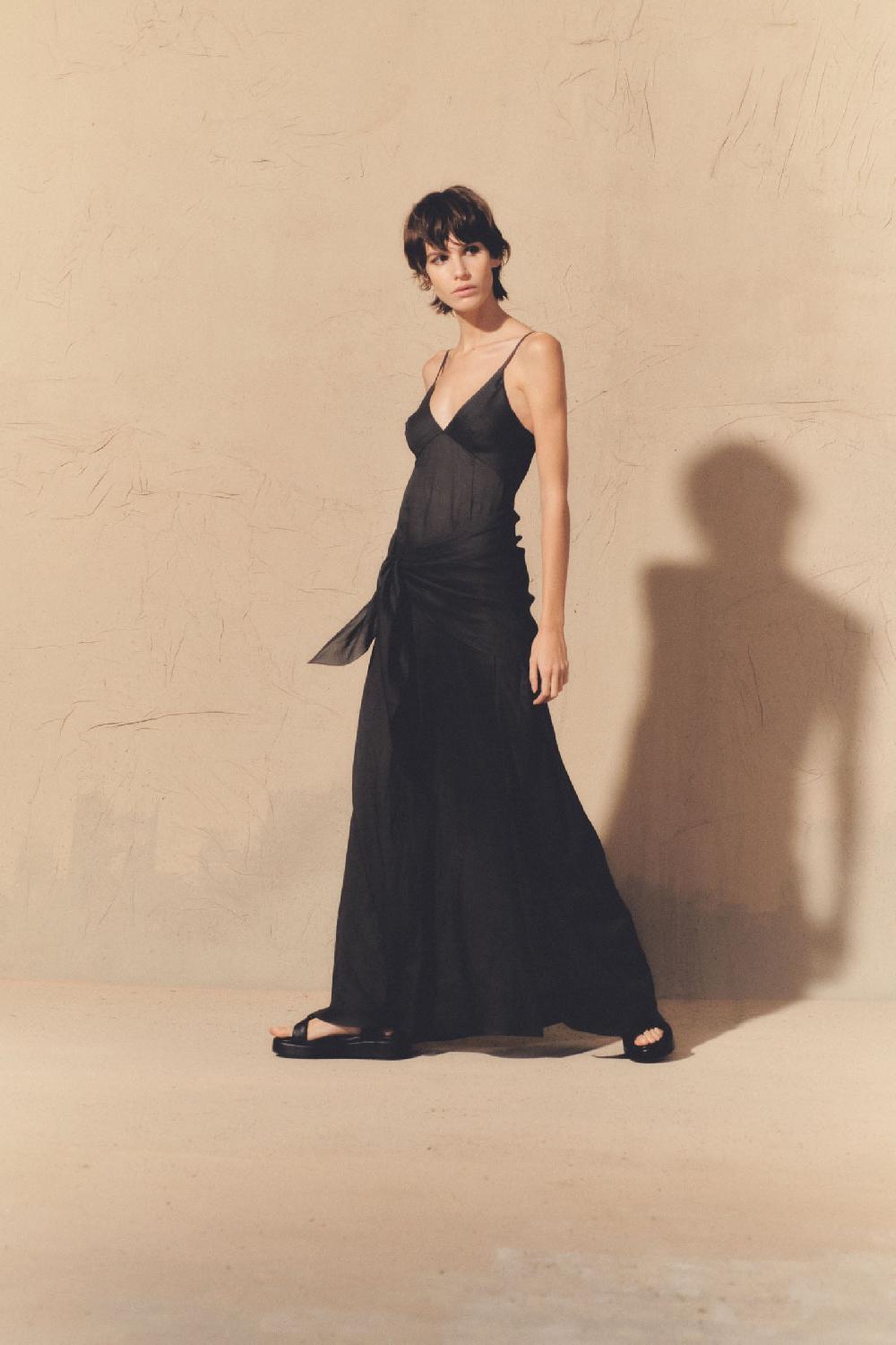 Cortana Juliana Vestido En Ramio Gris Humo