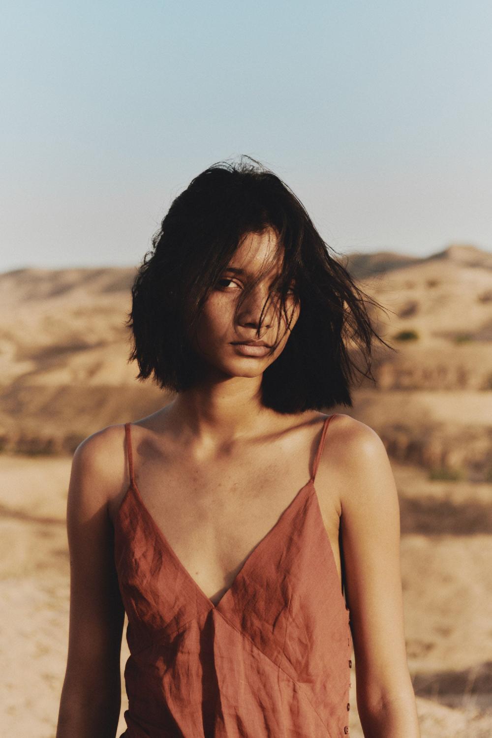 Cortana Juliana Vestido En Ramio Rojo