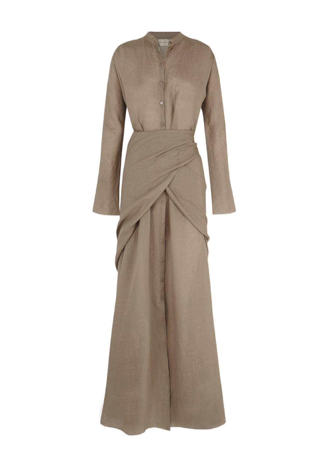 Cortana Julianne vestido en ramio vison