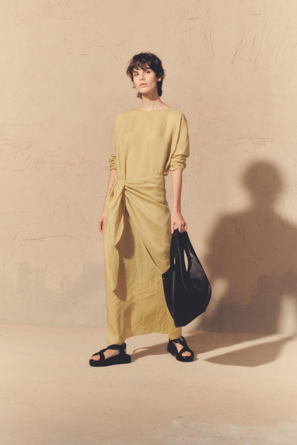 Cortana June Vestido En Ramio Camomila