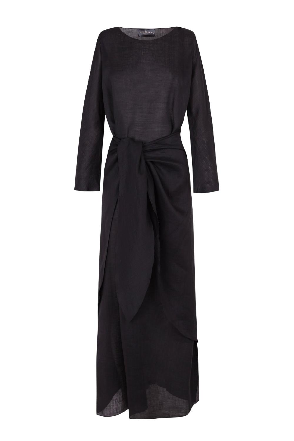 Cortana June vestido en ramio gris humo