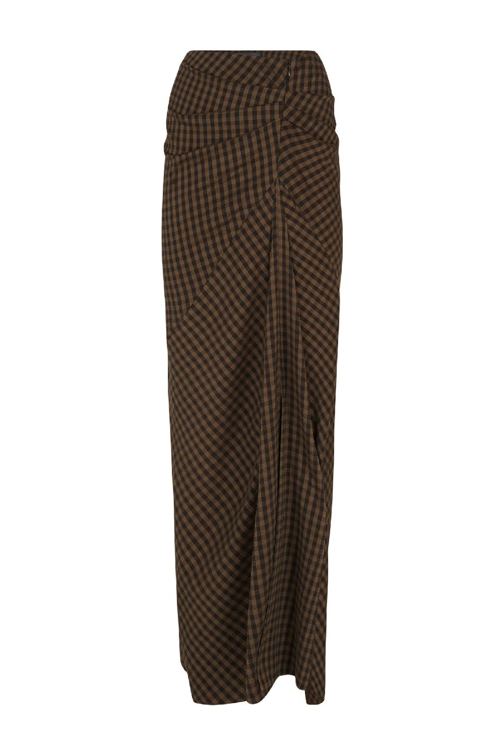 Cortana Justine Falda En Seda A Cuadros