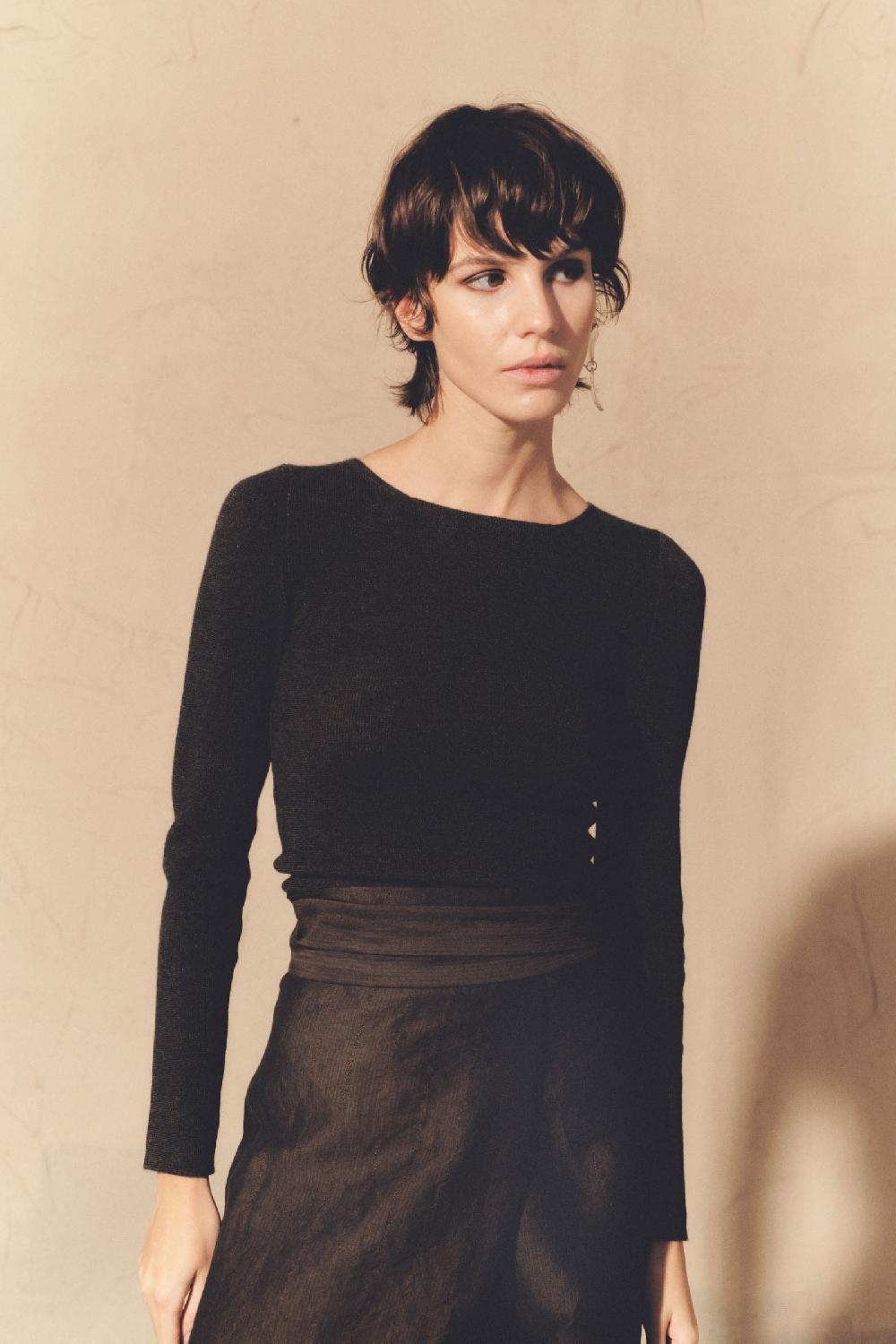 Cortana Kai Jersey De Cachemir Marrón Melange