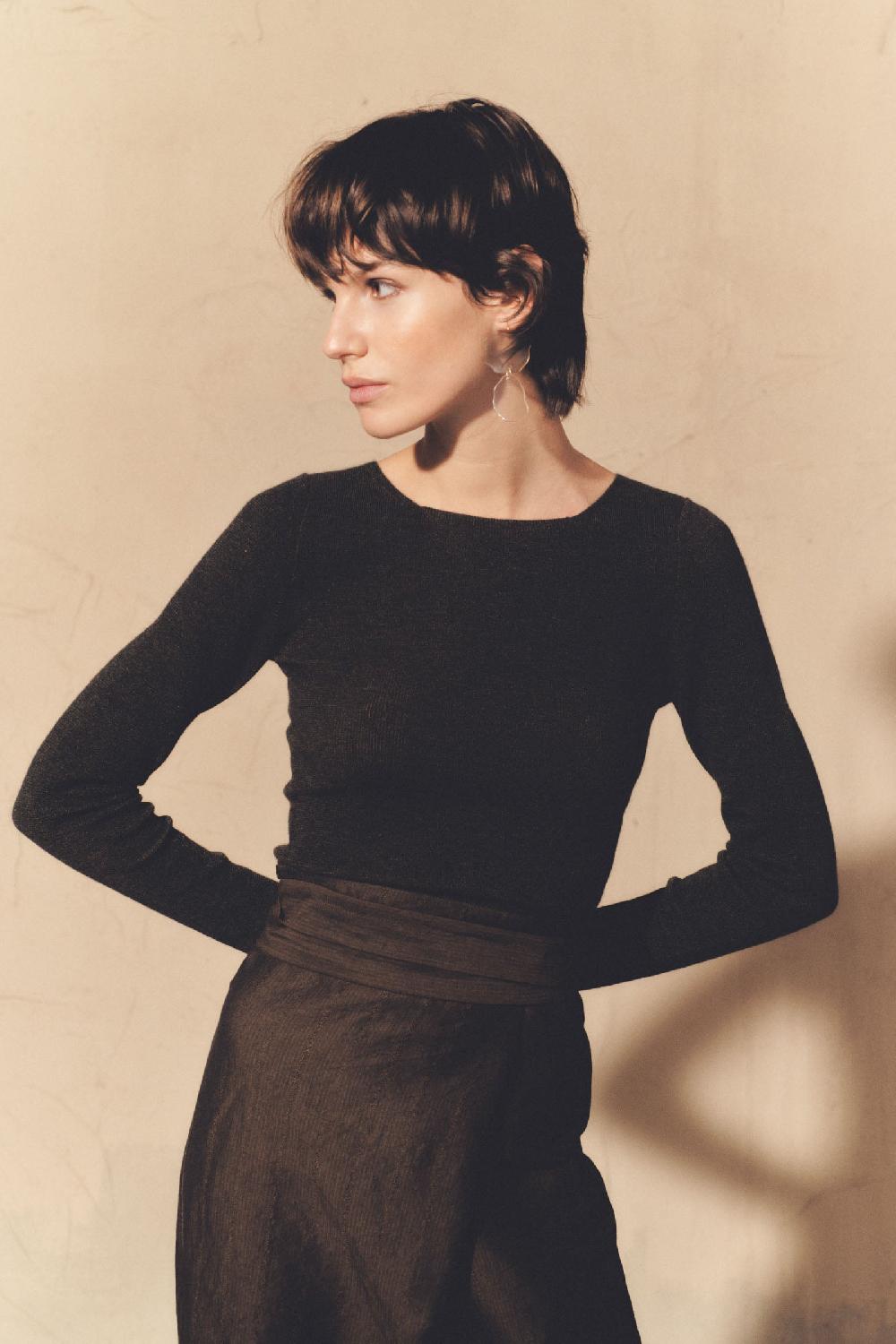 Cortana Kai Jersey De Cachemir Marrón Melange