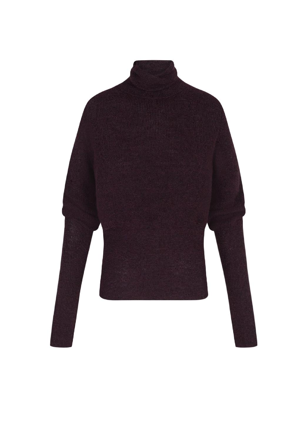 Cortana Kaia jersey con cuello vuelto burdeos