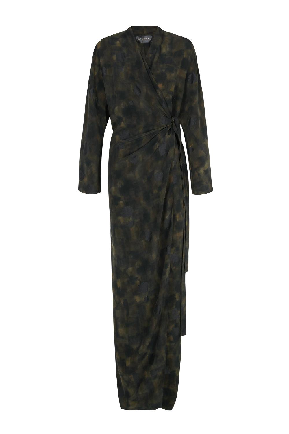 Cortana Karlie vestido en seda klimt print